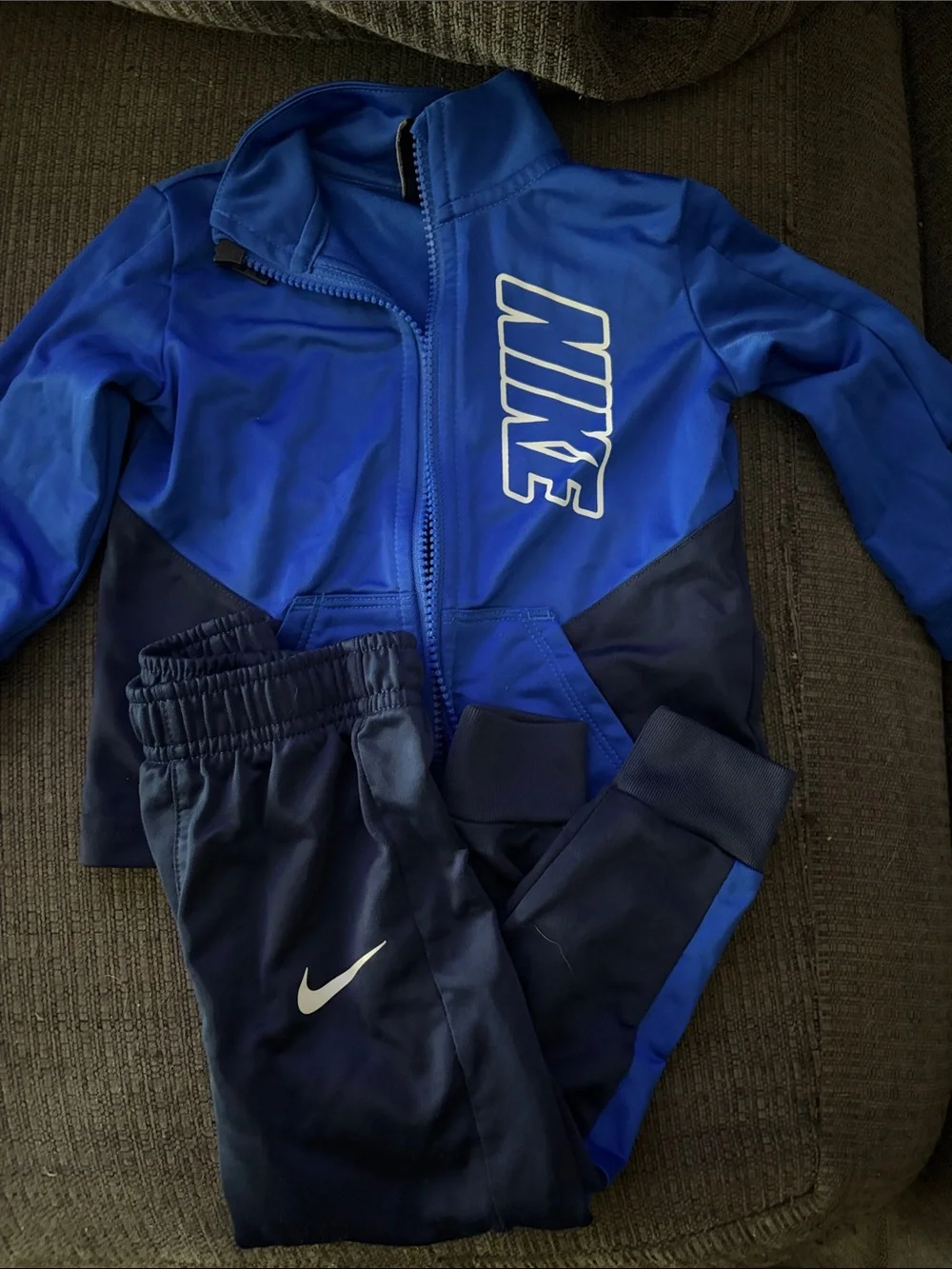 Nike Blue & Navy Kids' Logo Track Jacket and Pants Set